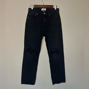 AGOLDE Black Distressed Jeans